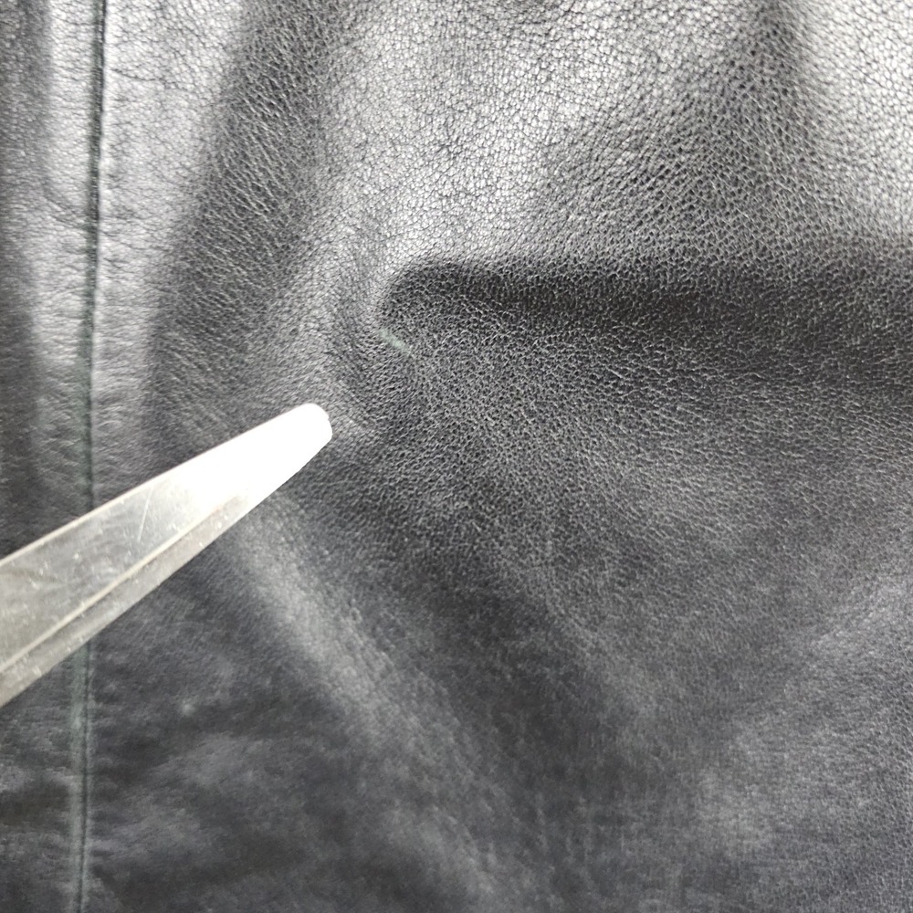 Vintage 90s Pelle Studio Wilsons Leather Beltless Trench Coat Jacket Sz Large - Picture 5 of 11